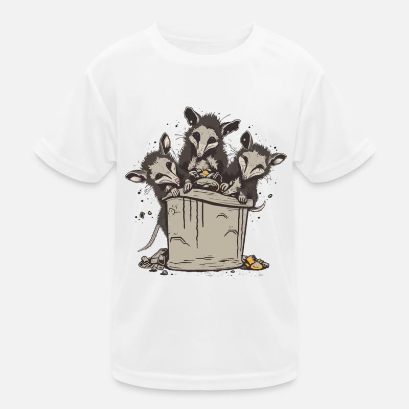 Possums Eating Trash Kids Functional T-Shirt