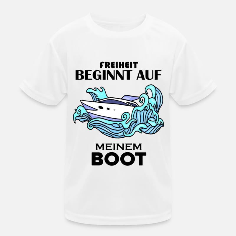 Boote Motorboot Kinder Funktions-T-Shirt