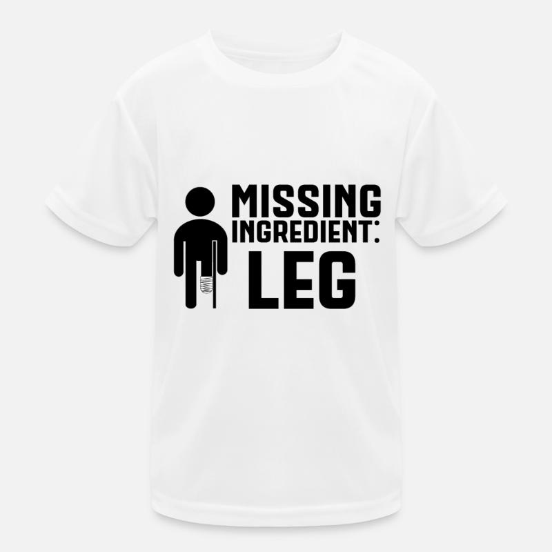Jambe amputée Missing Ingredient Leg T-shirt sport Enfant