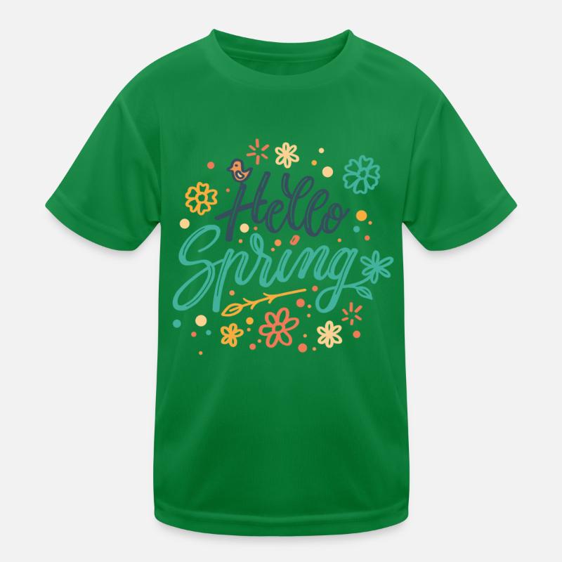 Hallo Frühling Kinder Funktions-T-Shirt