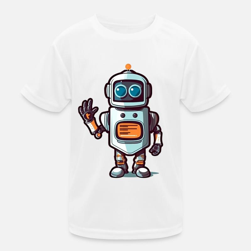 Hello little Robot Kinder Funktions-T-Shirt