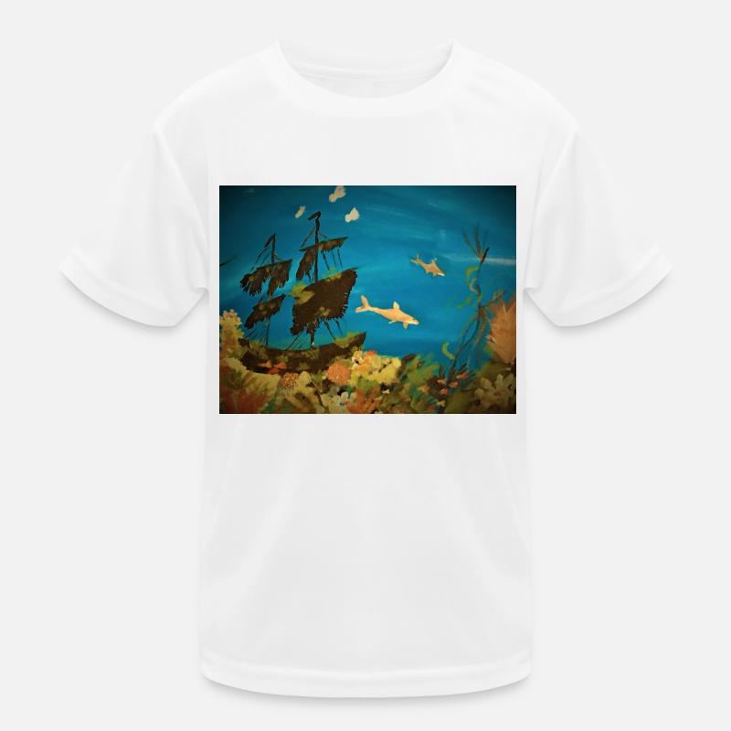 Trésor, queue de navire, requins et poissons T-shirt sport Enfant