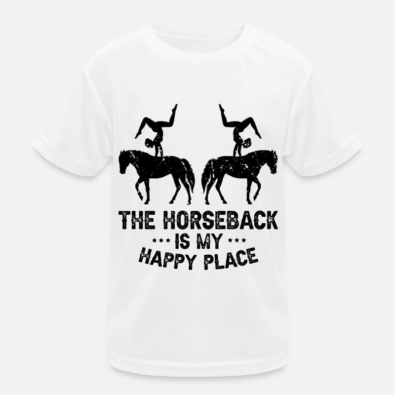 Conception acrobatique de voûte et cheval équestre T-shirt sport Enfant