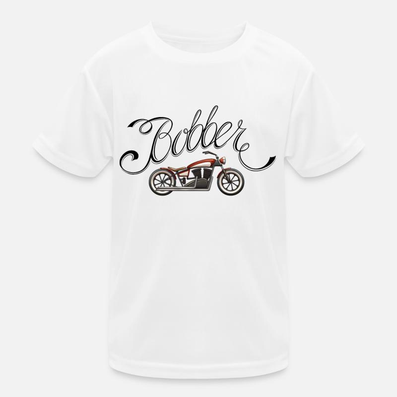Bobber Motorcycle Kids Functional T-Shirt