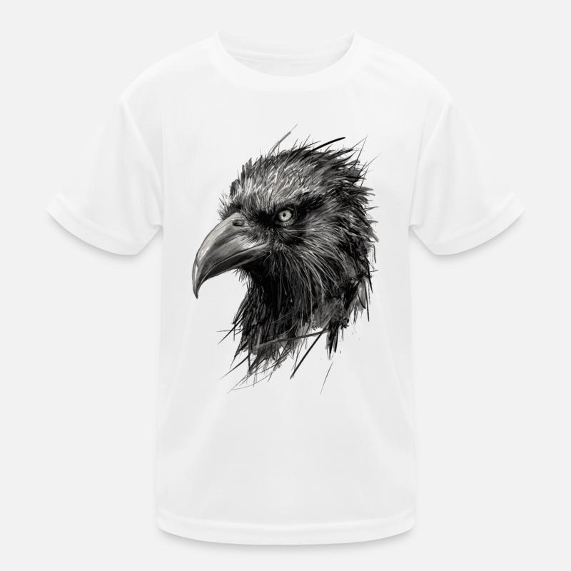 Rabenzeichnung Abstrakte Illustration Kinder Funktions-T-Shirt