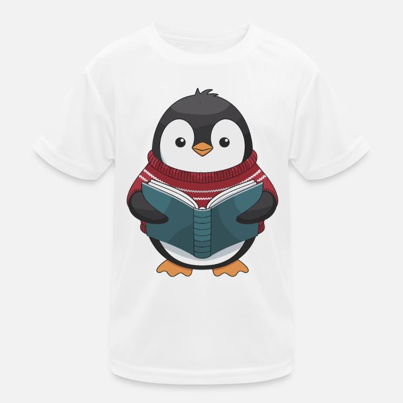 Pingouin douillet avec motif de livre T-shirt sport Enfant