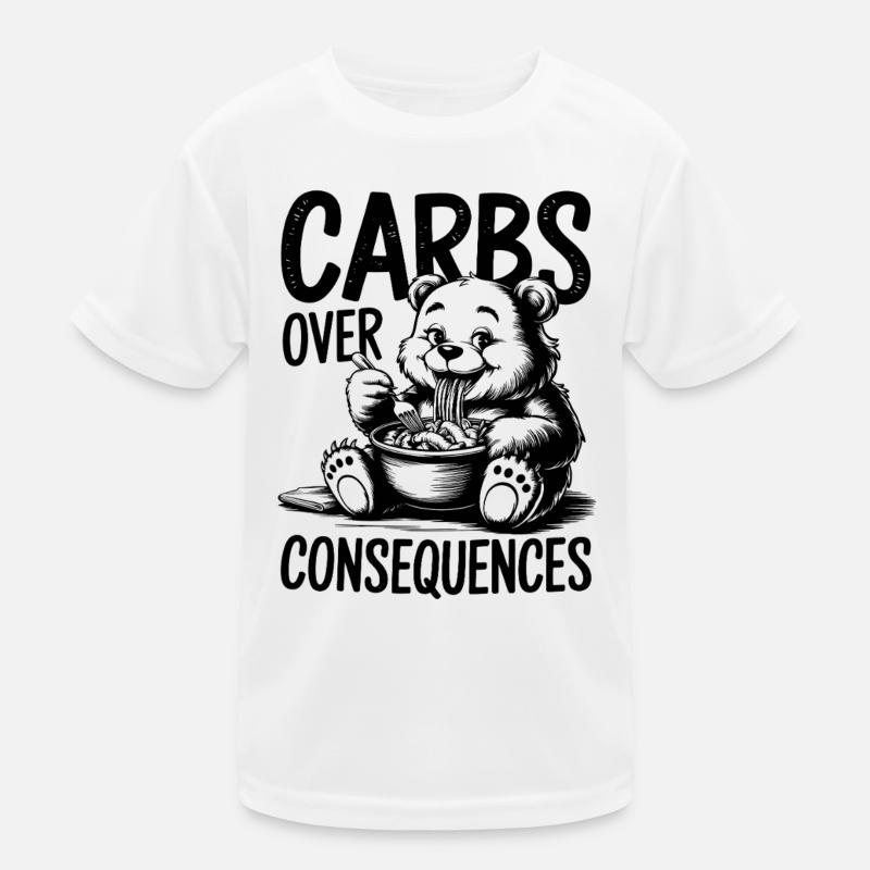 Les glucides avant les conséquences Amateur de nourriture T-shirt sport Enfant