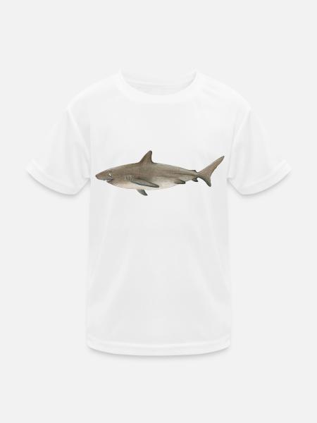Bronze Shark - Kids Functional T-Shirt - white - Front