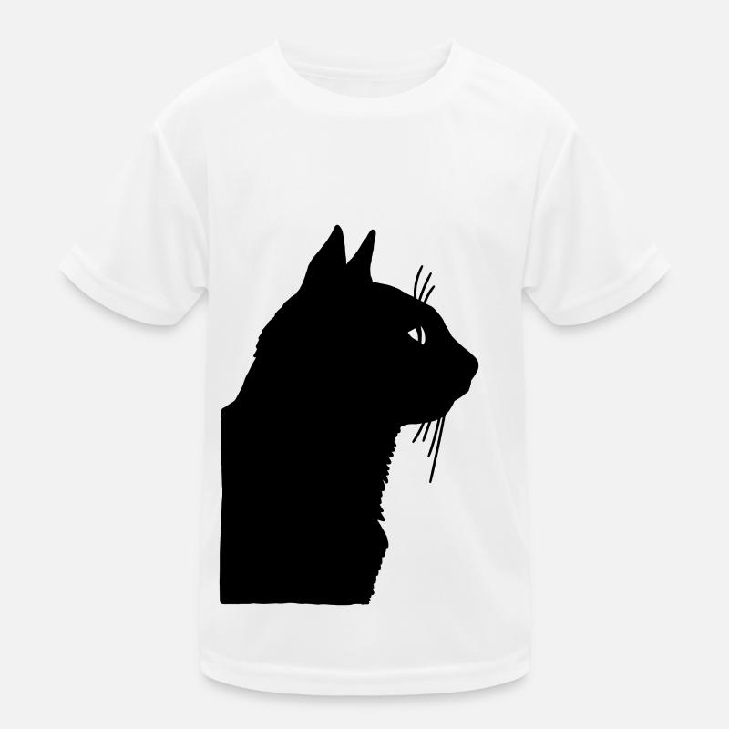 Black cat Kids Functional T-Shirt