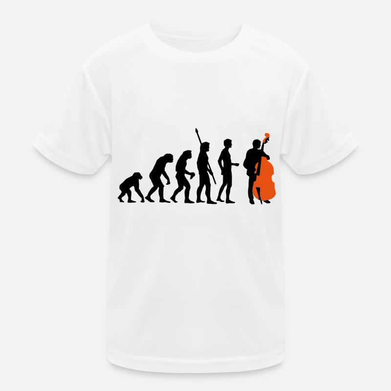 evolution_bass_2c - Kinder Funktions-T-Shirt - Weiß