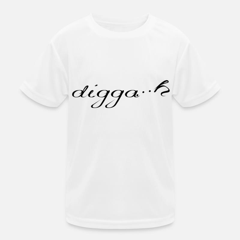 diggah - Kinder Funktions-T-Shirt - Weiß