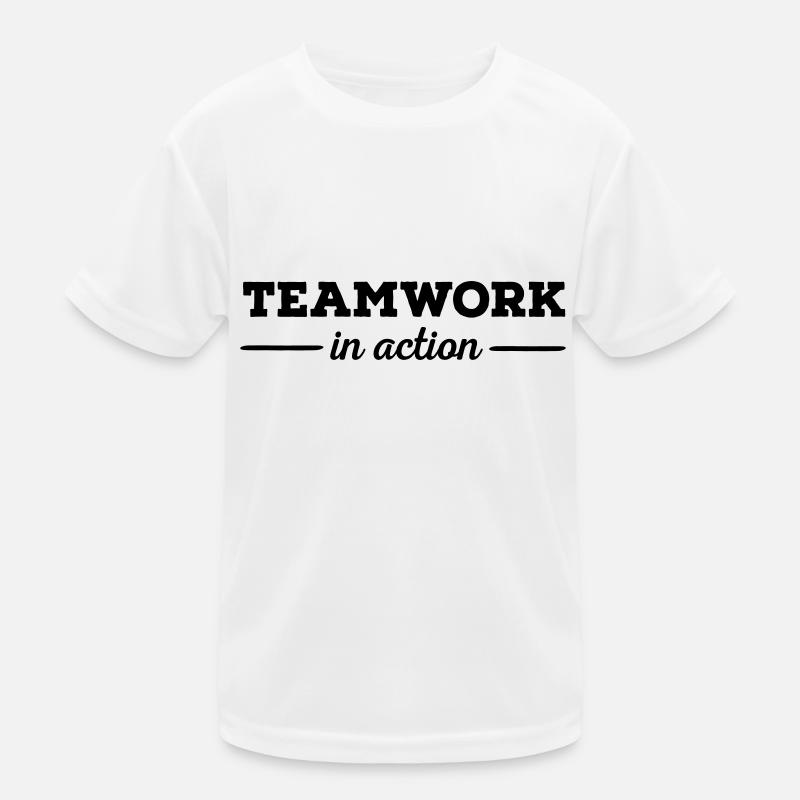 Teamwork - Kinder Funktions-T-Shirt - Weiß
