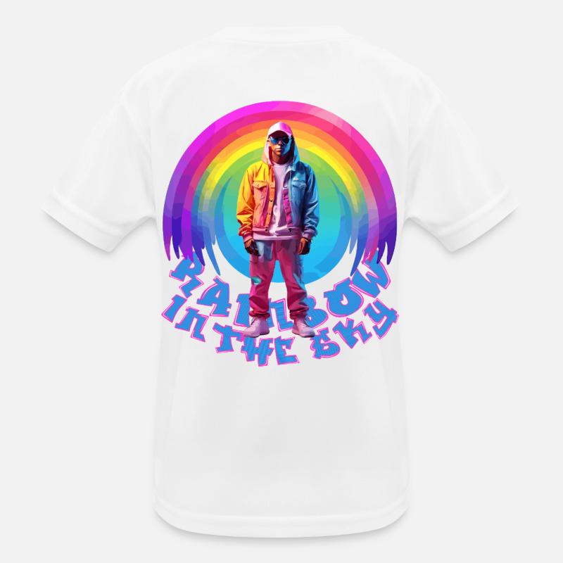 Regenbogen Kinder Funktions-T-Shirt