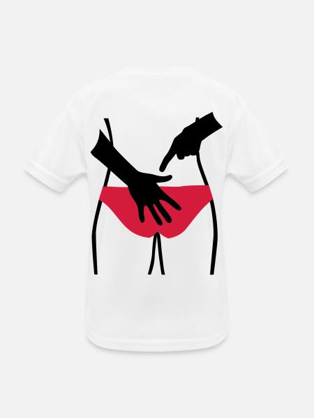 Beachvolleyball - Kinder Funktions-T-Shirt - Weiß - Hinten