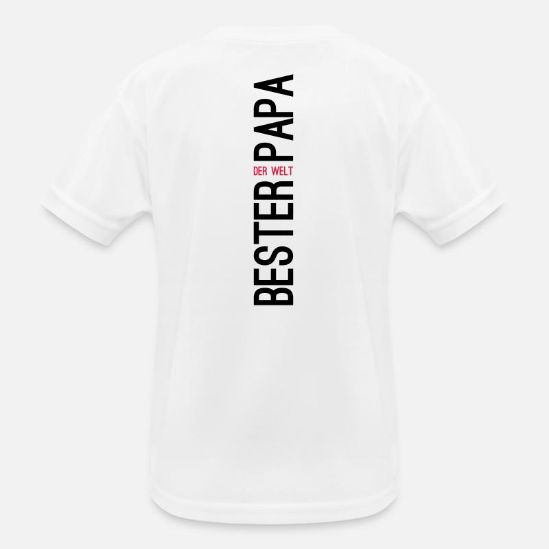 Bester Papa der Welt Geschenk - Kinder Funktions-T-Shirt - Weiß