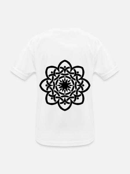 | de fleurs celtiques Idée cadeau pour les anniversaires - T-shirt sport Enfant - blanc - Dos