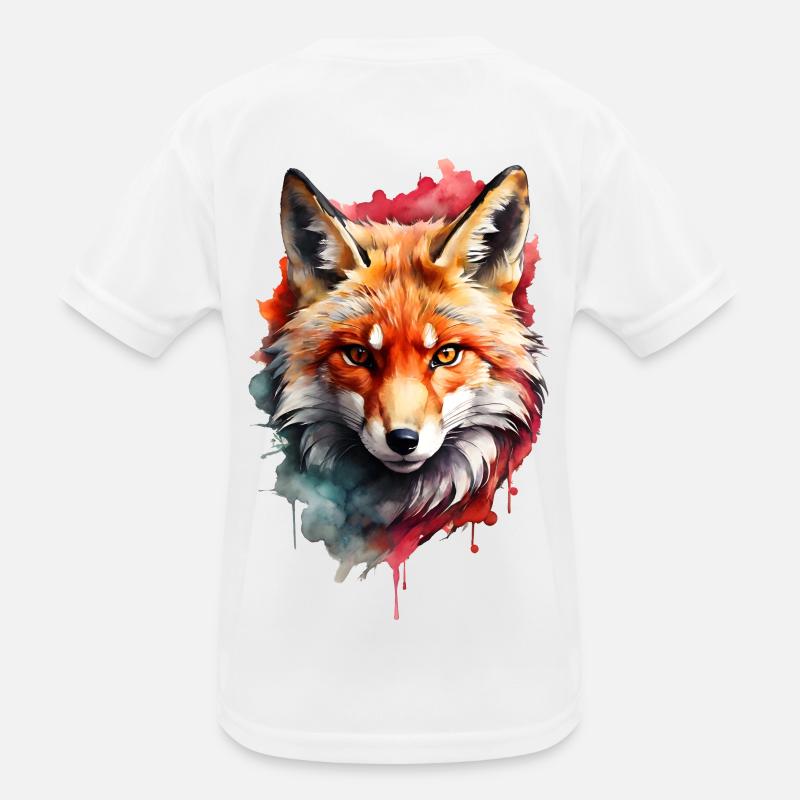 Ein farbiger Fuchs Kinder Funktions-T-Shirt