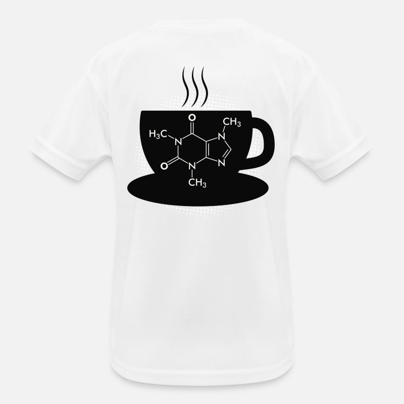 Kaffee Caffeine Molecule Kinder Funktions-T-Shirt