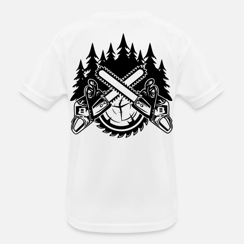 Tronçonneuses - T-shirt sport Enfant - blanc