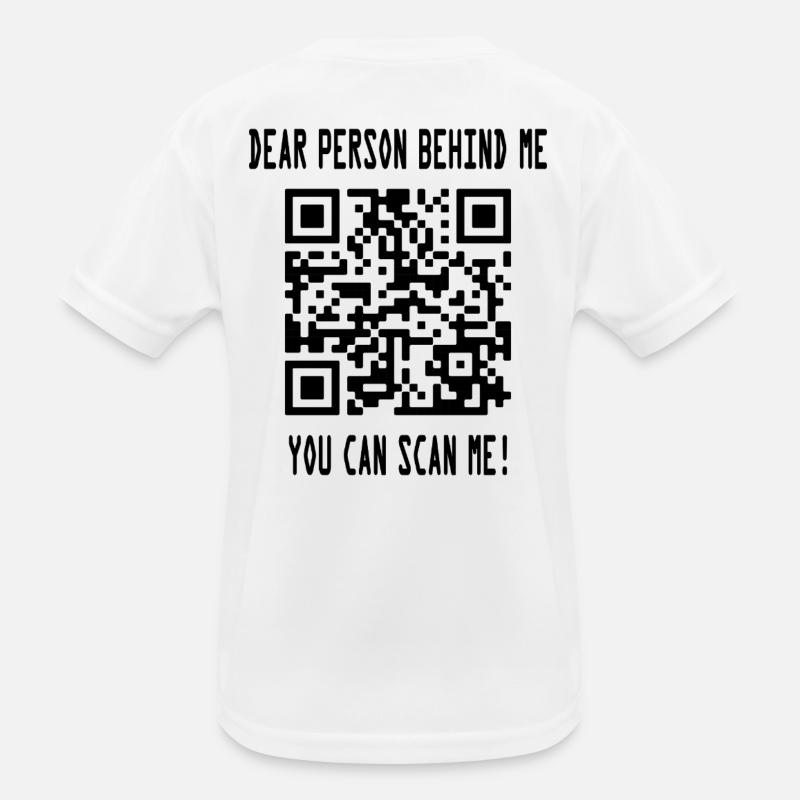 Scan me QR code for motivation Kids Functional T-Shirt