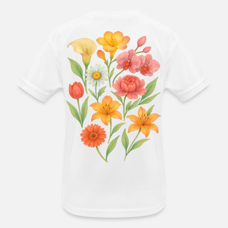 Composition florale pastel élégante T-shirt sport Enfant