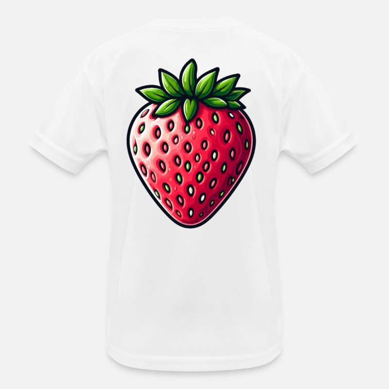 Erdbeerkunst Pop Art Kinder Funktions-T-Shirt