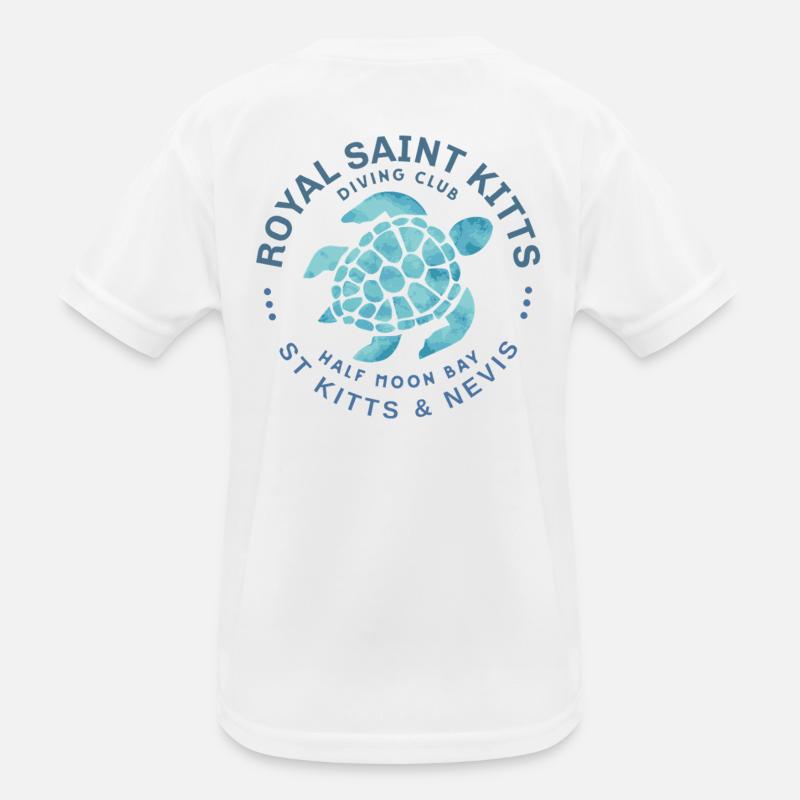 Diving Turtle ROYAL SAINT KITTS Kids Functional T-Shirt