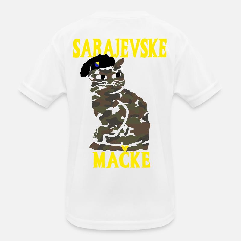 Camouflage Cat Sarajevo Military Kids Functional T-Shirt