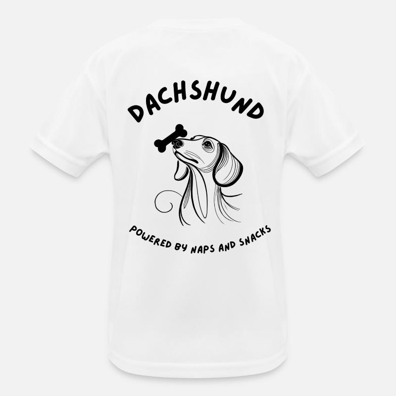 Dachshund - Powered by Naps and Snacks Kids Functional T-Shirt