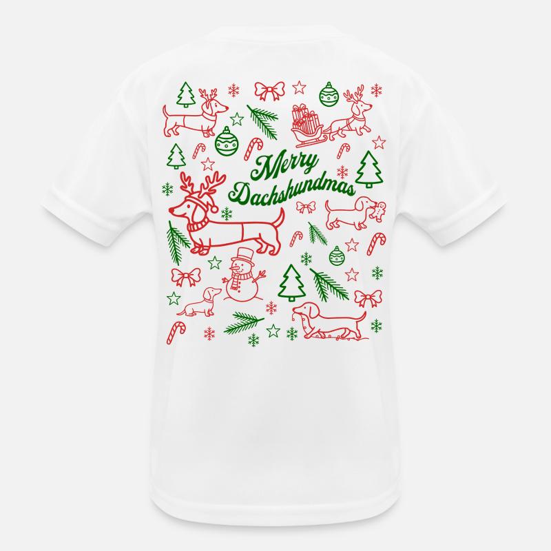 Patron de Noël teckel T-shirt sport Enfant