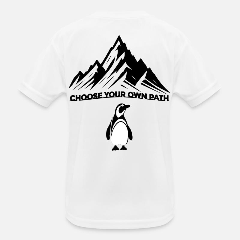 Silhouette minimaliste du pingouin T-shirt sport Enfant