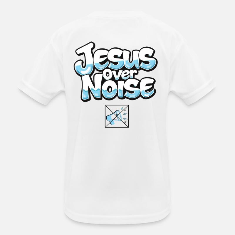 Jésus sur le bruit Typographie audacieuse T-shirt sport Enfant