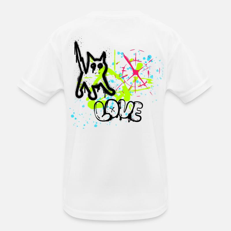 Neon Graffiti Splatter Muster Kinder Funktions-T-Shirt