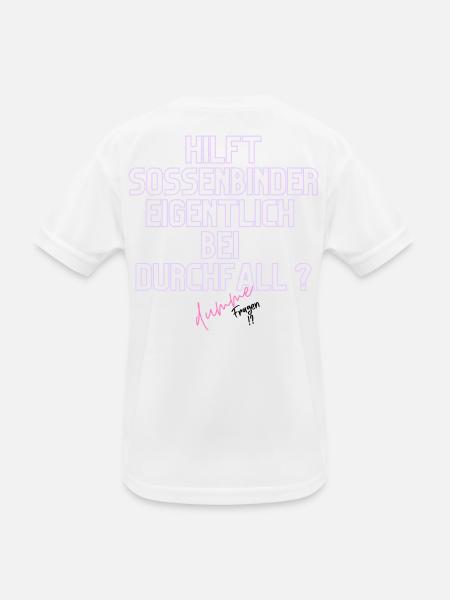 Durchfall Humor Neontext - Kinder Funktions-T-Shirt - Weiß - Hinten
