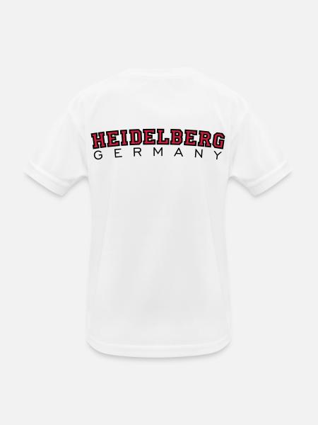 Heidelberg Germany - Kinder Funktions-T-Shirt - Weiß - Hinten