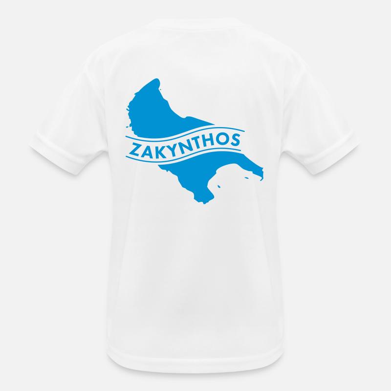 Zakynthos - Kinder Funktions-T-Shirt - Weiß