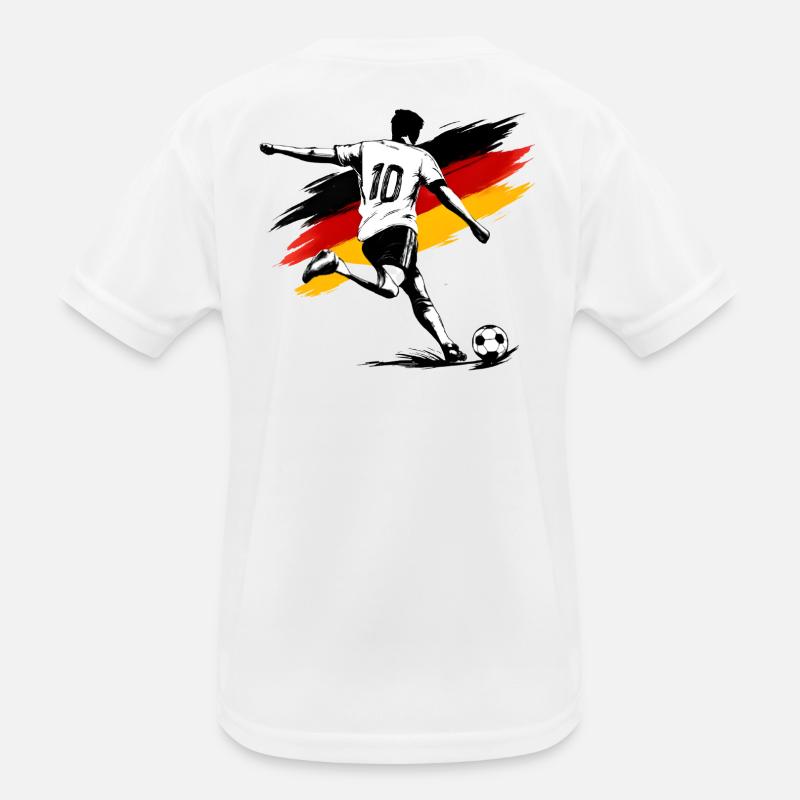 Fußballheld Flaggenstil Kinder Funktions-T-Shirt