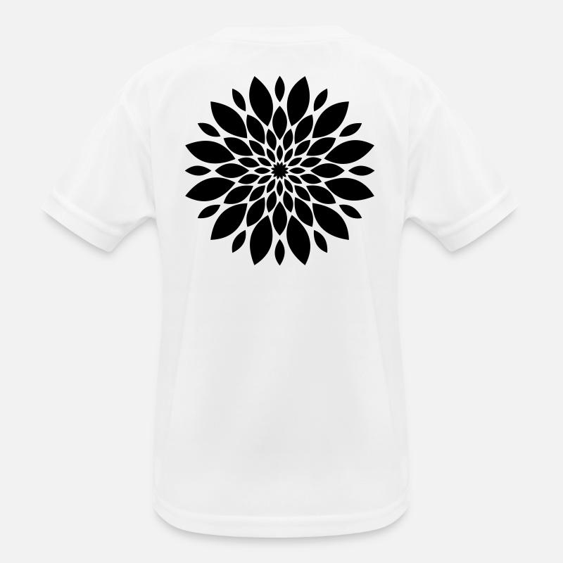 Blüte Mandala Blume Floral Kinder Funktions-T-Shirt