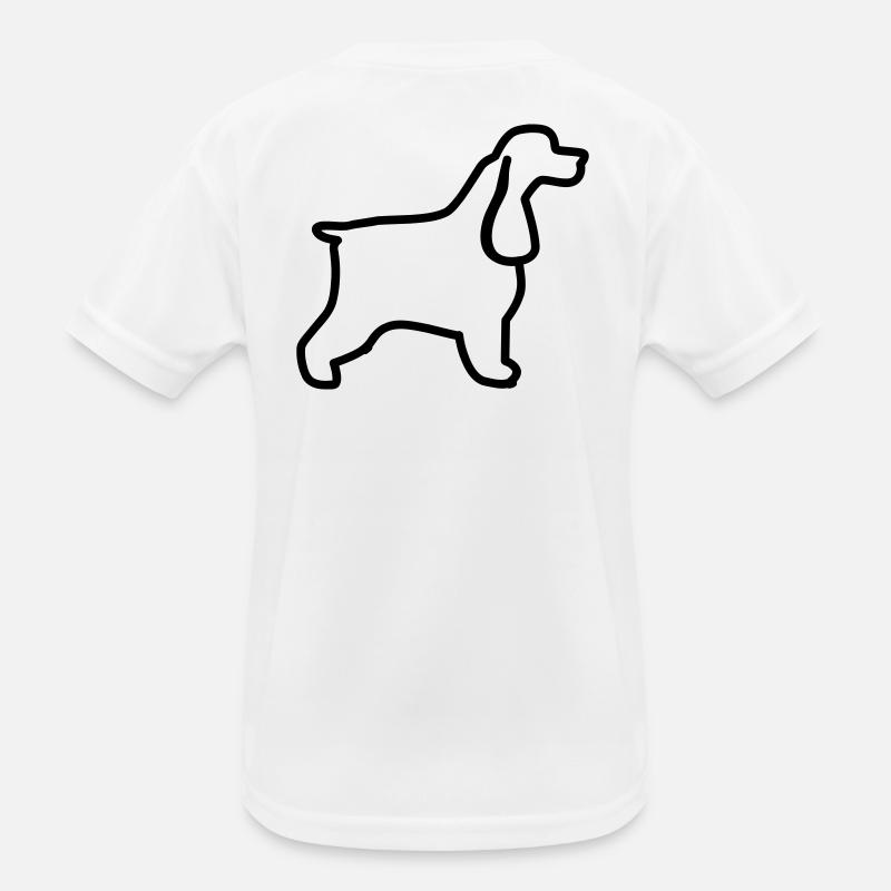 English Cocker Spaniel Umriss Kinder Funktions-T-Shirt