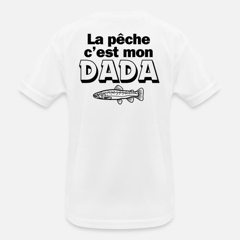 pêche, pêcheur, canne à pêche T-shirt sport Enfant