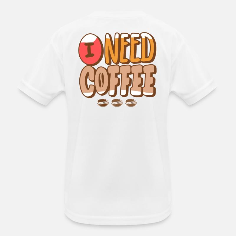 Kaffee, Kaffeeventilator, Kaffeebohne Kinder Funktions-T-Shirt