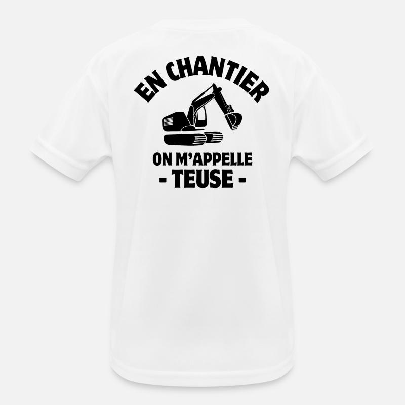 chef de chantier, pelleteuse, engin de chantier T-shirt sport Enfant