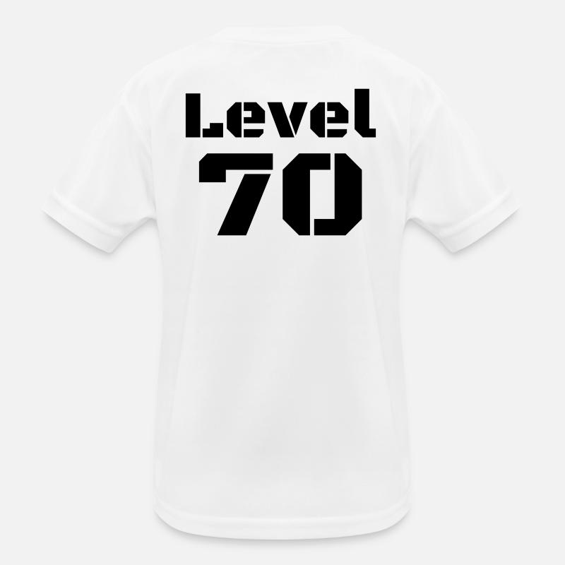 Level 70 - Kinder Funktions-T-Shirt - Weiß