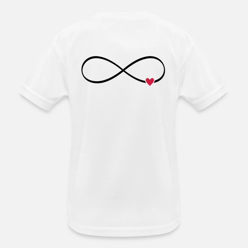 Heart infinity sign icon gift - Kids Functional T-Shirt - white