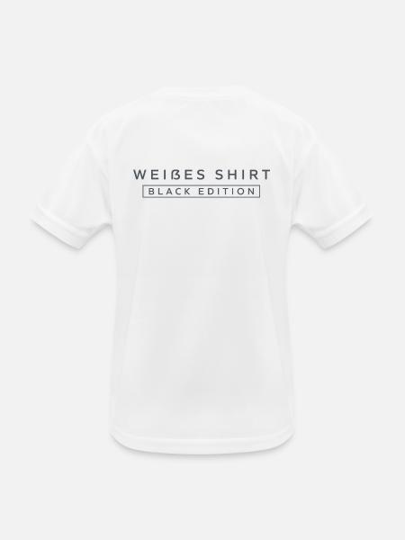 Weißes T-Shirt Black Edition - Kinder Funktions-T-Shirt - Weiß - Hinten