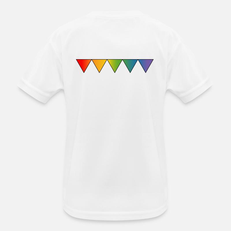 Rainbow queer triangles Kids Functional T-Shirt