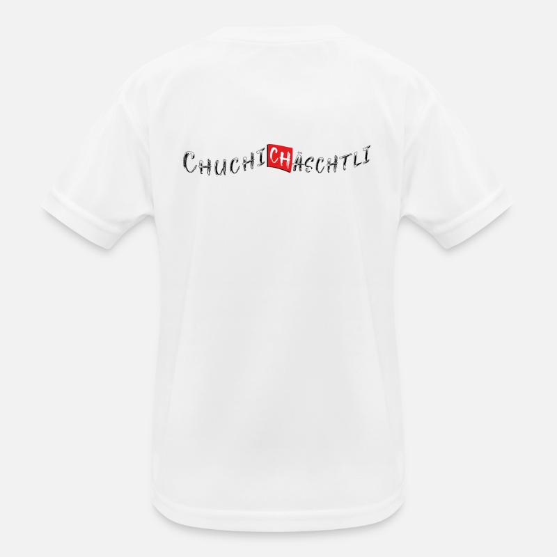Chuchichäschtli | Schweizer Wort im Dialekt Kinder Funktions-T-Shirt