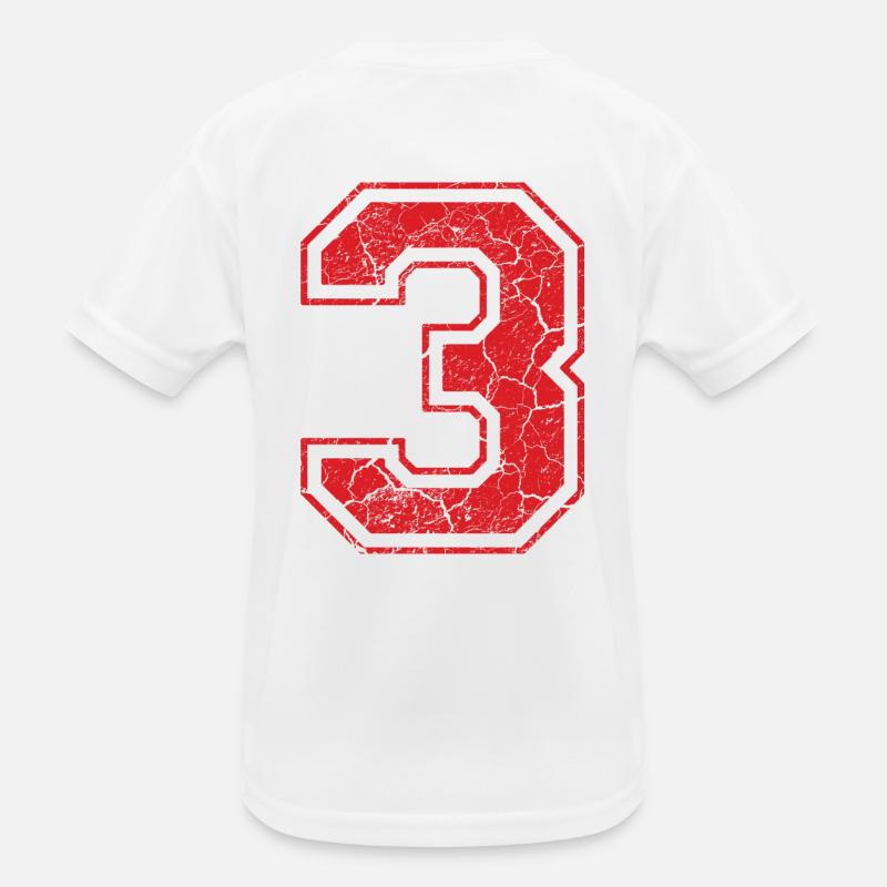 3 three drei red rot (uk) Kids Functional T-Shirt