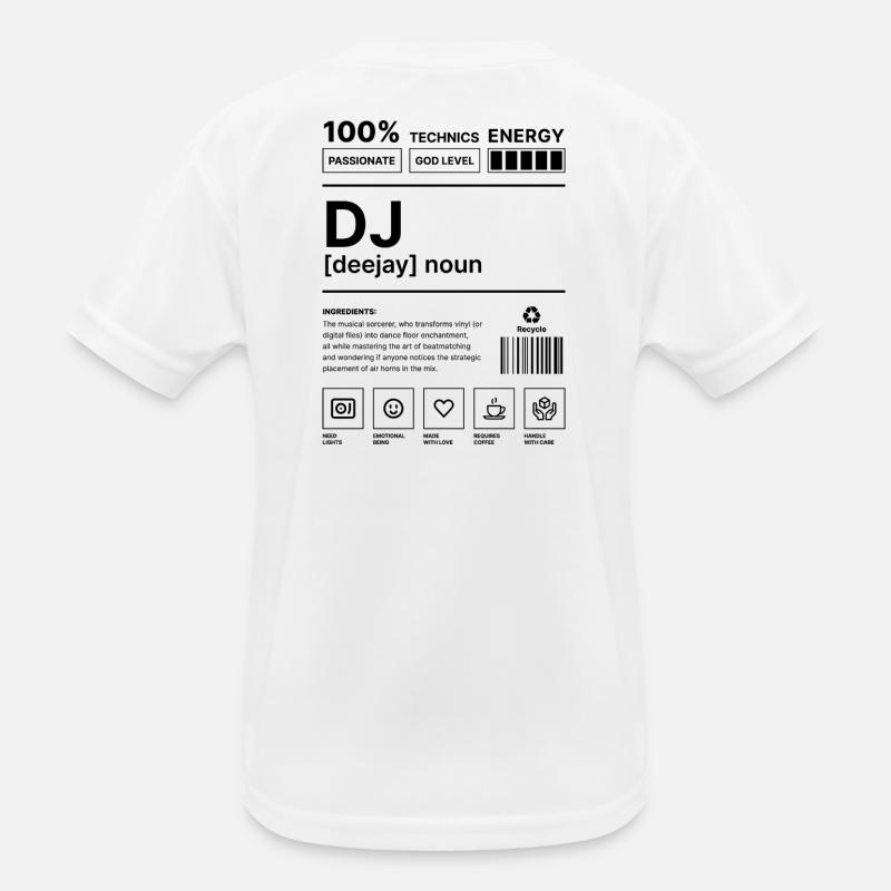 Deejay Vibes Black Kids Functional T-Shirt