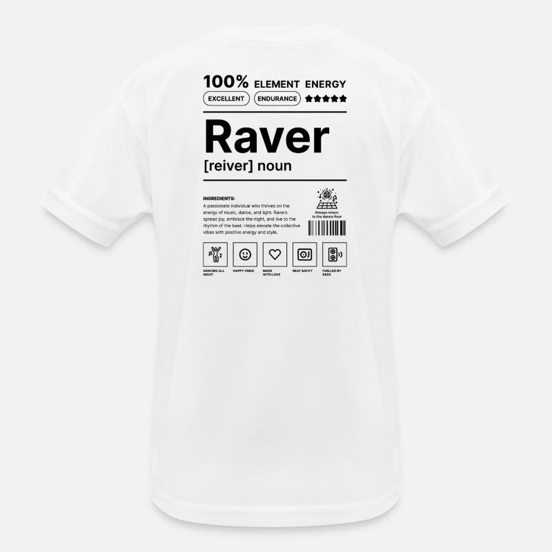 Estilo de vida raver Camiseta funcional para niños